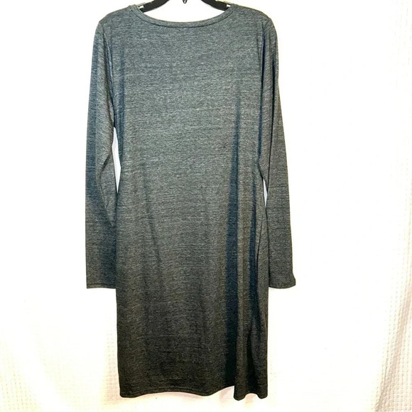 NEW Melrose And Market Dress Plus Size 1X Ruched Heather Charcoal Grey Bodycon - Picture 2 of 9